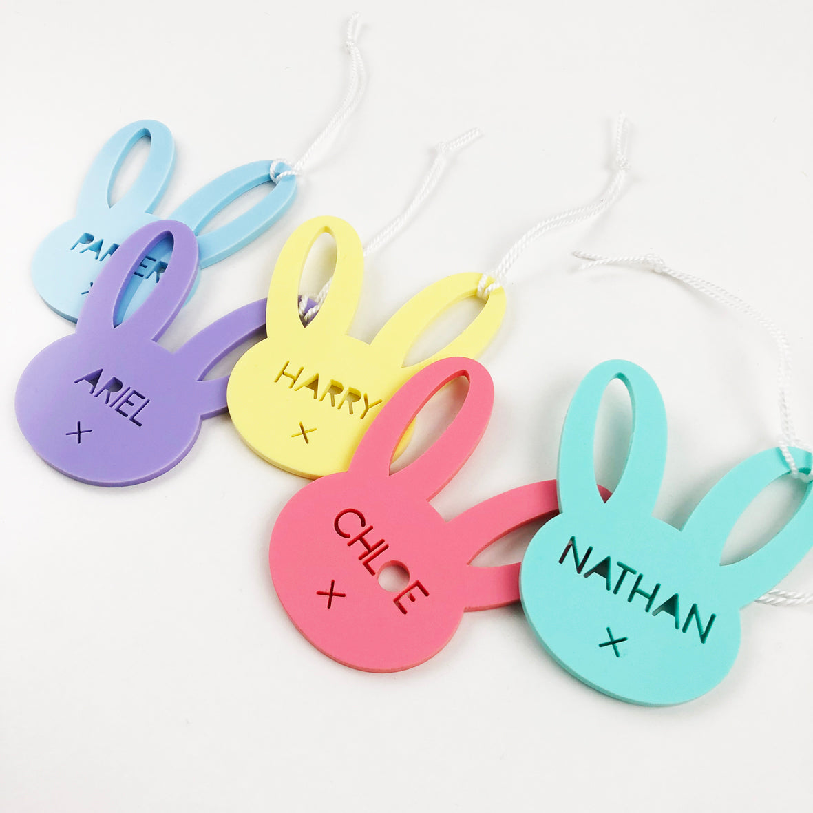 Fun Colour Easter Bunny Name Tags