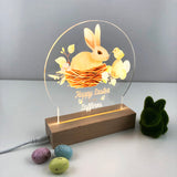 Family Happy Easter Personalised Night Light