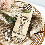 Easter Bunny Please Stop Here Personalised Door Hanger