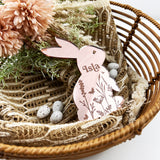 Personalised Mirror Botanical Keepsake Bunny (3 colours)