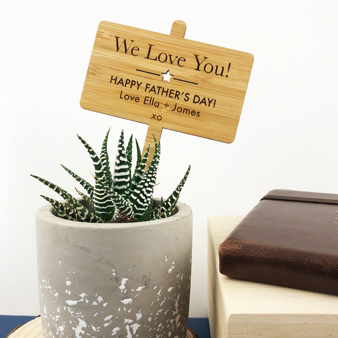 Father's Day Personalised Bamboo Planter Stick