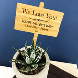 Father's Day Personalised Bamboo Planter Stick