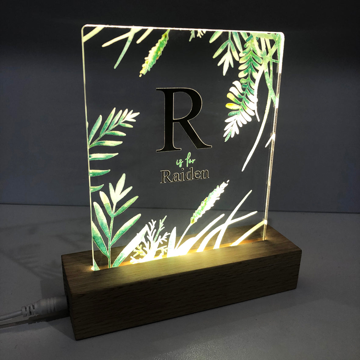 Ferns Personalised Night Light