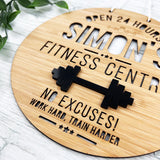 Fitness Centre 3D Personalised Wall Hanging