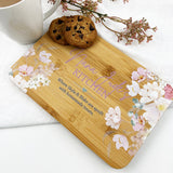 Flowers Kitchen Bamboo Serving Board