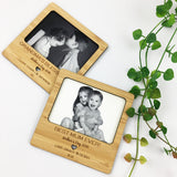 Personalised Bold Text Bamboo Magnetic Frame