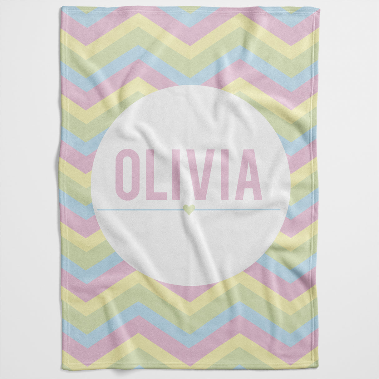 Girls Chevron Personalised Blanket