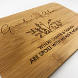 Kitchen Botanical Bamboo Serving Board