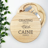 Grazing Olive Leaf Personalised Cheeseboard Set