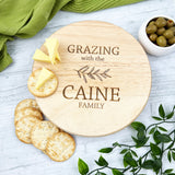 Cheese, Wine & Good Times Personalised Cheeseboard Set