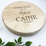 Initial Wreath Personalised Cheeseboard Set