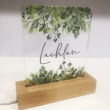 Jungle Leaves Personalised Night Light