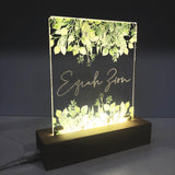 Jungle Leaves Personalised Night Light