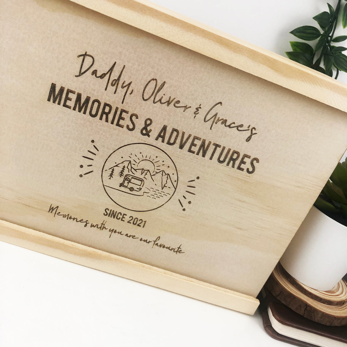 Personalised Memories & Adventures Keepsake Box