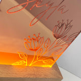 Flowers Mirror Personalised Night Light