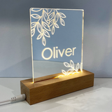 Leaves Mirror Personalised Night Light