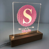 Girls Monogram Personalised Night Light