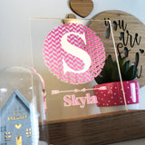 Girls Monogram Personalised Night Light