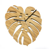 Monstera Bamboo Clock