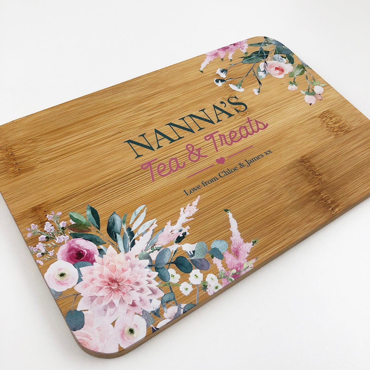 Tea & Treats Bamboo Serving Board