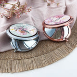 Personalised Floral Spray Compact Mirror (Rose Gold & Silver)