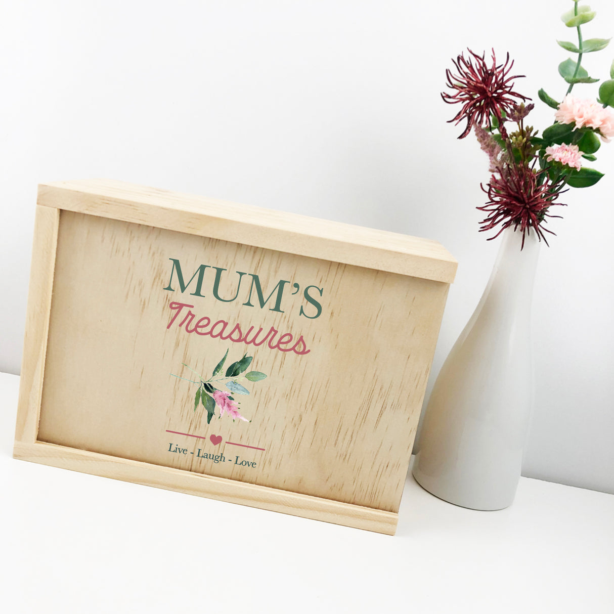 Personalised Treasures Floral Keepsake Box