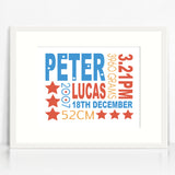 Peter Text Birth Print