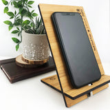 Personalised Bamboo Phone Charger Stand