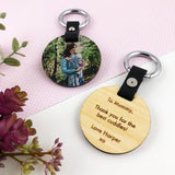 Double Sided Personalised Round Photo Keyring