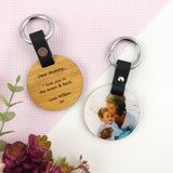 Double Sided Personalised Round Photo Keyring