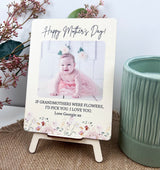 Floral Garden Photo Plaque & Stand