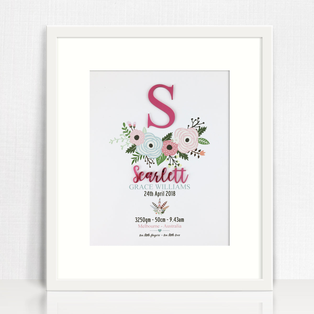 3D Birth Prints, Baby Announcement, Newborn Keepsake | Colour and Spice ...