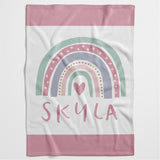 Rainbow Soft Personalised Blanket