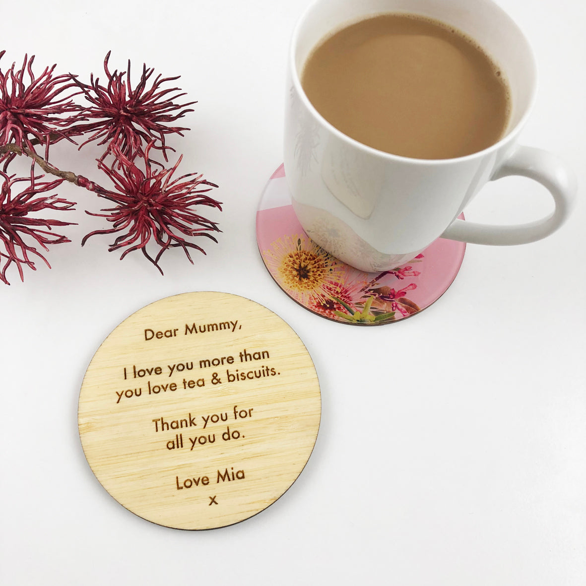 Double Sided Native Personalised Drink Coaster