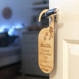 Santa, Please Stop Here Personalised Door Hanger