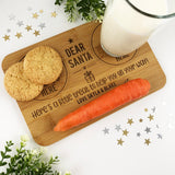 Personalised Santa Treats Bamboo Serving Board