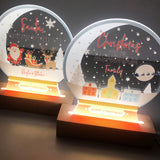 Santa Stop Here Snow Globe Christmas Night Light