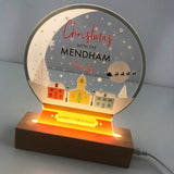 Family Christmas Snow Globe Night Light