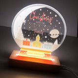 Family Christmas Snow Globe Night Light