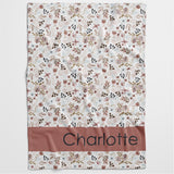 Sweet Floral Pattern Personalised Blanket