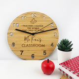 Teacher Apple Personalised Wall Clock