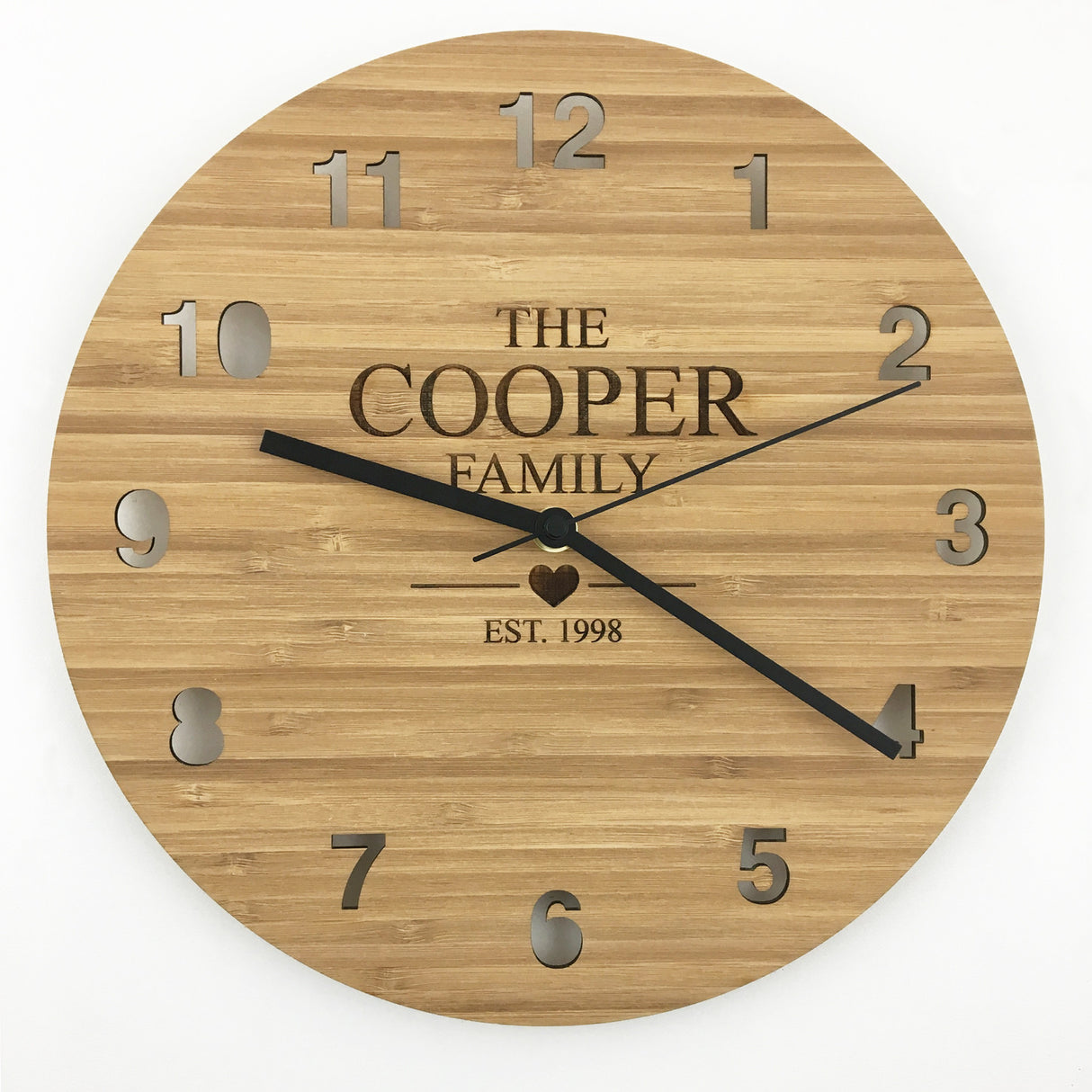 The Family Bamboo Wall Clock