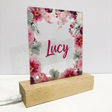 Velvet Blooms Personalised Night Light