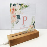 Watercolour Flowers Personalised Night Light