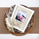 Personalised Leaves Birth Details Frame